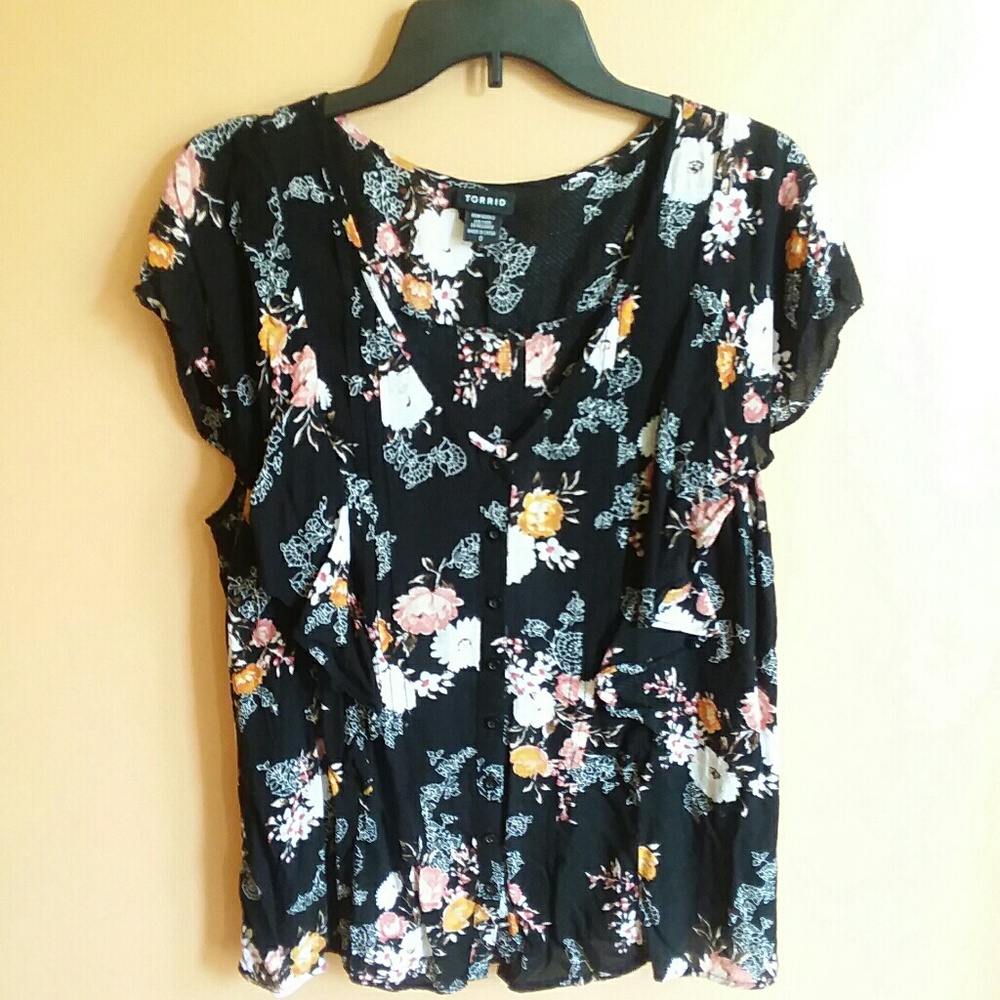 Torrid Floral Blouse